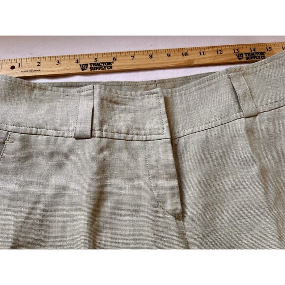 Gunex Pants Tan Linen Wide Leg Size 8 Belt Loop Pockets See Through - Picture 4 of 12